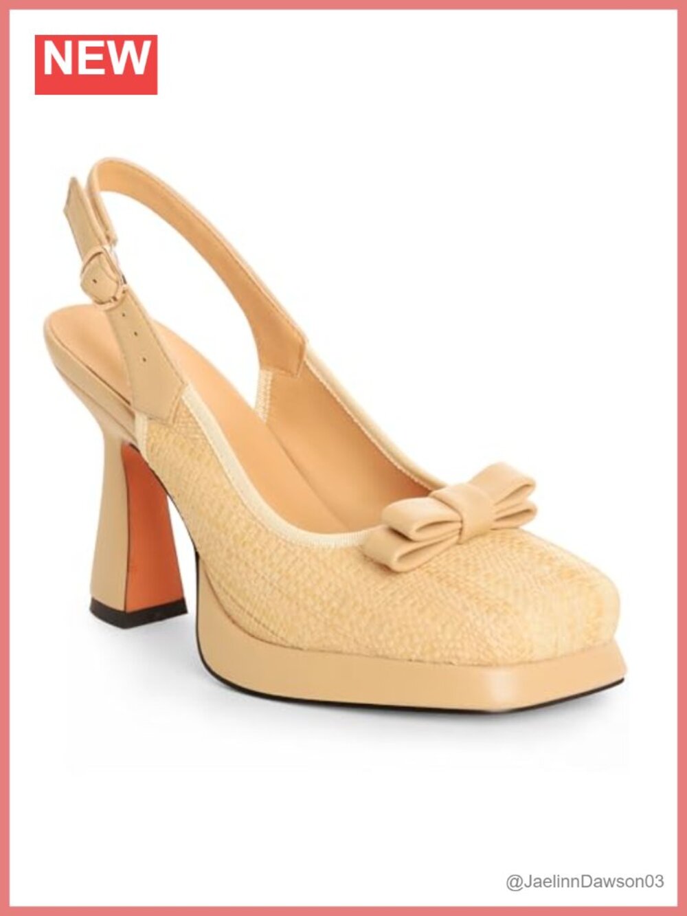 Faux Leather Slingback Pumps Square Toe Block High Heels Women Party Office